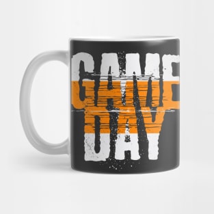 Orange Gameday // Grunge Vintage Football Game Day Mug